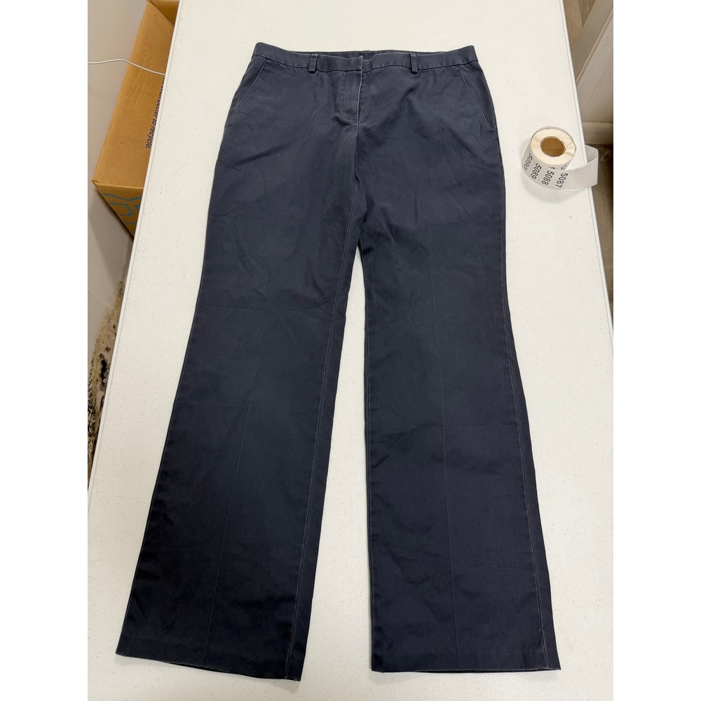 Brooks Brothers Advantage Chino Navy Blue Straight Leg Dress Pants Womens 10